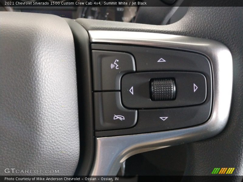 Summit White / Jet Black 2021 Chevrolet Silverado 1500 Custom Crew Cab 4x4
