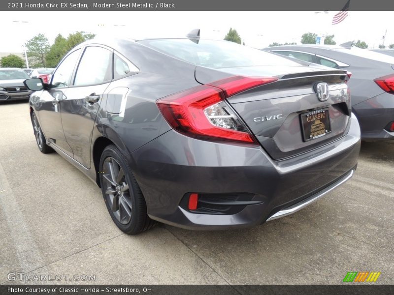 Modern Steel Metallic / Black 2021 Honda Civic EX Sedan