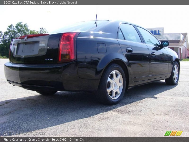 Sable Black / Light Neutral 2003 Cadillac CTS Sedan