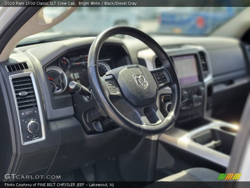 Bright White / Black/Diesel Gray 2020 Ram 1500 Classic SLT Crew Cab
