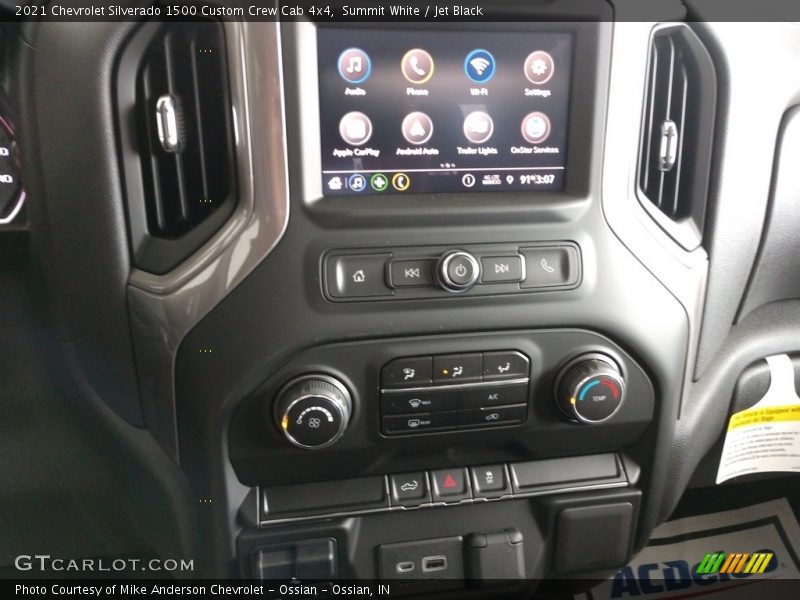 Summit White / Jet Black 2021 Chevrolet Silverado 1500 Custom Crew Cab 4x4
