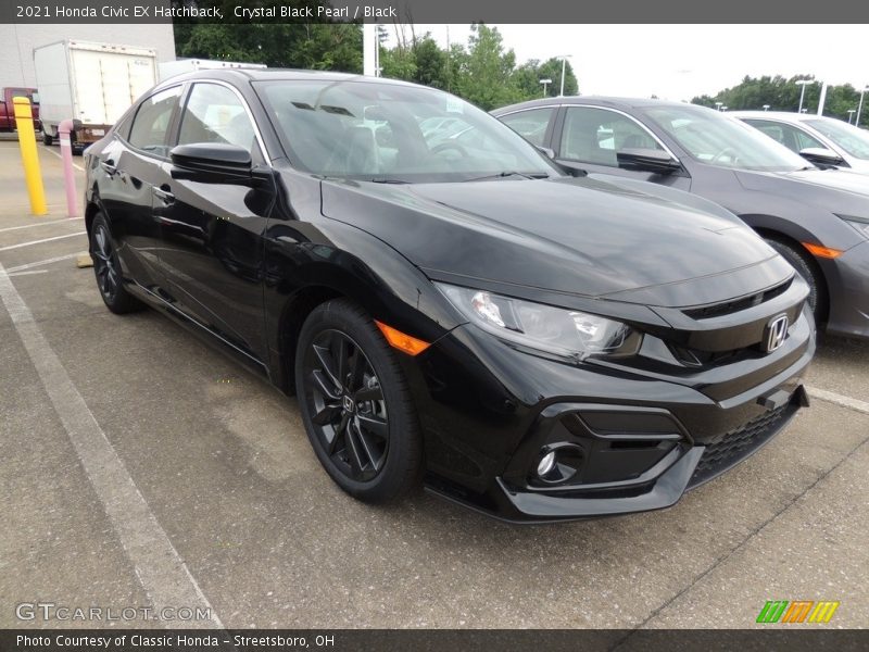 Crystal Black Pearl / Black 2021 Honda Civic EX Hatchback