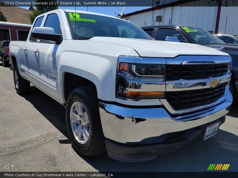Summit White / Jet Black 2019 Chevrolet Silverado LD LT Double Cab