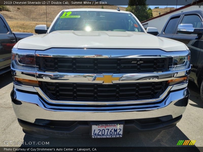 Summit White / Jet Black 2019 Chevrolet Silverado LD LT Double Cab