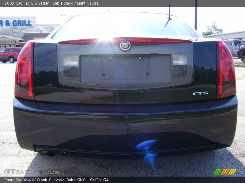 Sable Black / Light Neutral 2003 Cadillac CTS Sedan