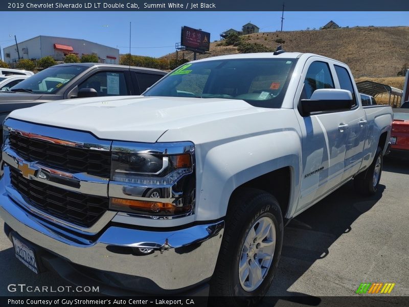 Summit White / Jet Black 2019 Chevrolet Silverado LD LT Double Cab