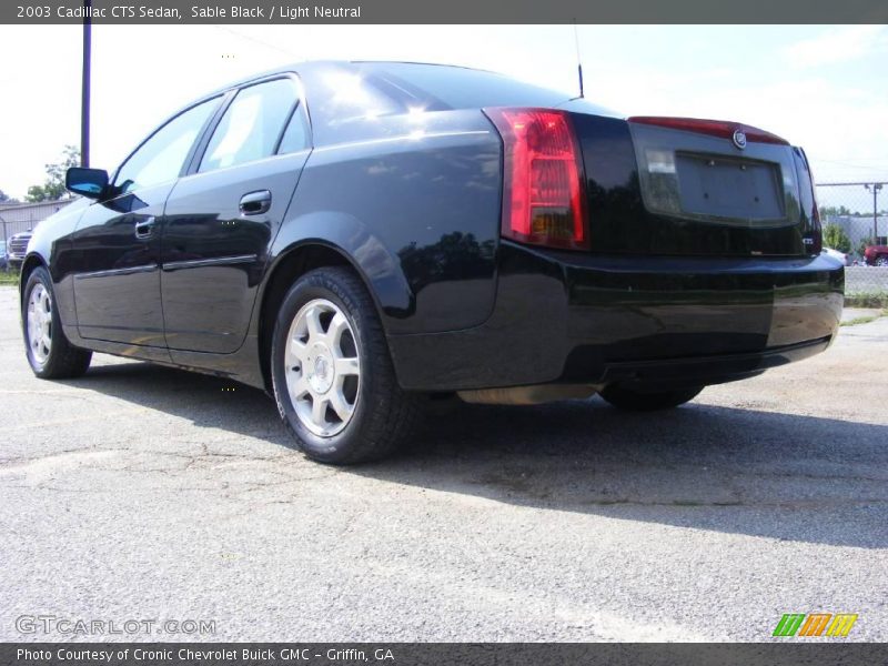 Sable Black / Light Neutral 2003 Cadillac CTS Sedan