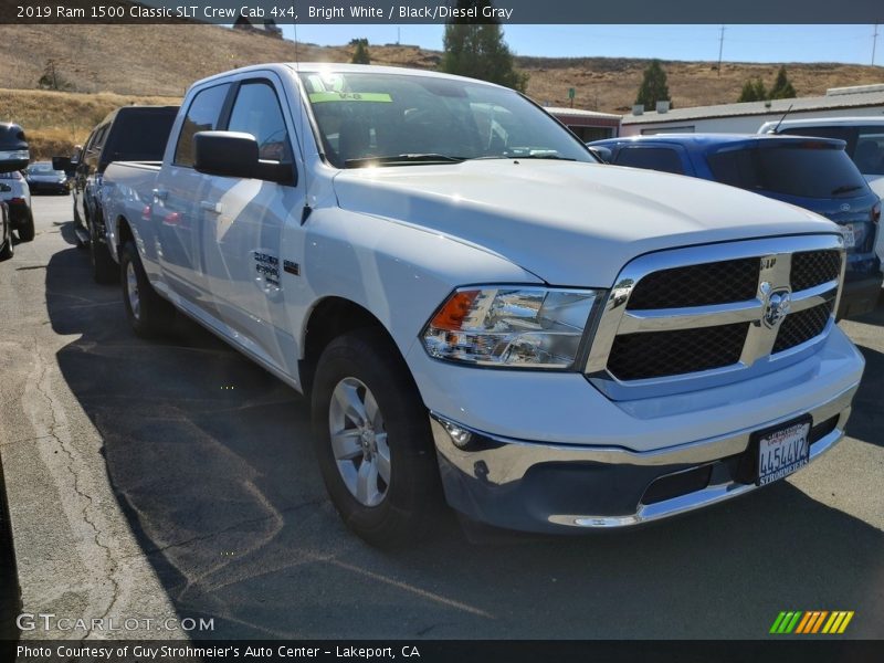 Bright White / Black/Diesel Gray 2019 Ram 1500 Classic SLT Crew Cab 4x4