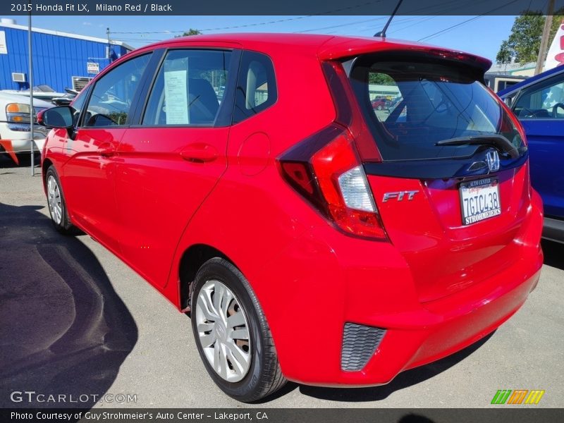 Milano Red / Black 2015 Honda Fit LX