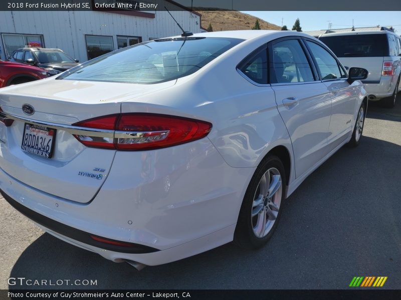 Oxford White / Ebony 2018 Ford Fusion Hybrid SE