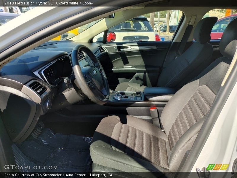 Oxford White / Ebony 2018 Ford Fusion Hybrid SE