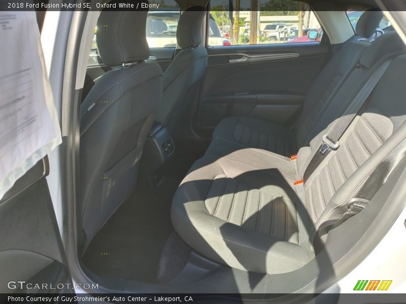 Oxford White / Ebony 2018 Ford Fusion Hybrid SE