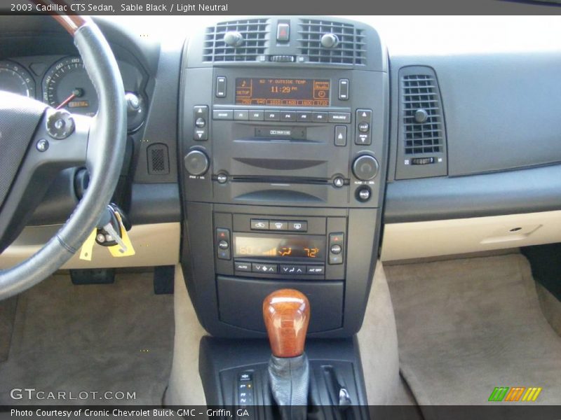 Sable Black / Light Neutral 2003 Cadillac CTS Sedan