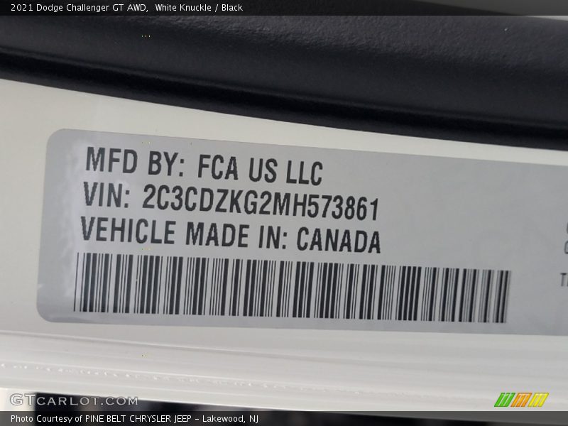 White Knuckle / Black 2021 Dodge Challenger GT AWD