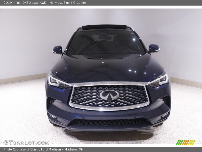 Hermosa Blue / Graphite 2019 Infiniti QX50 Luxe AWD