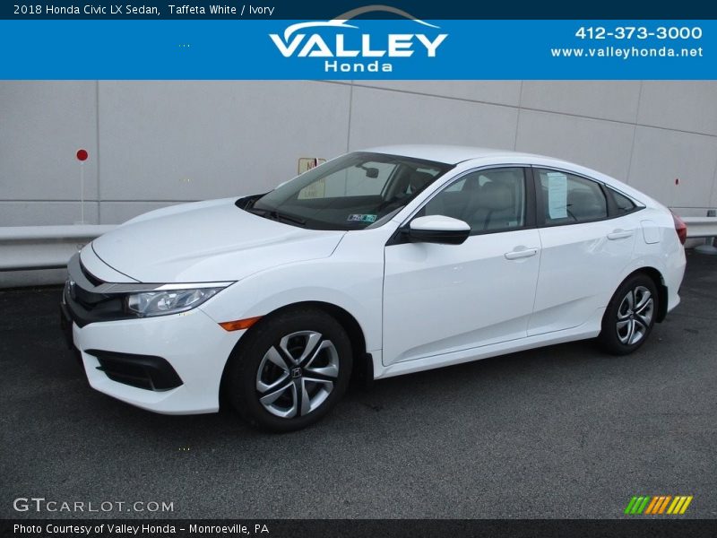 Taffeta White / Ivory 2018 Honda Civic LX Sedan