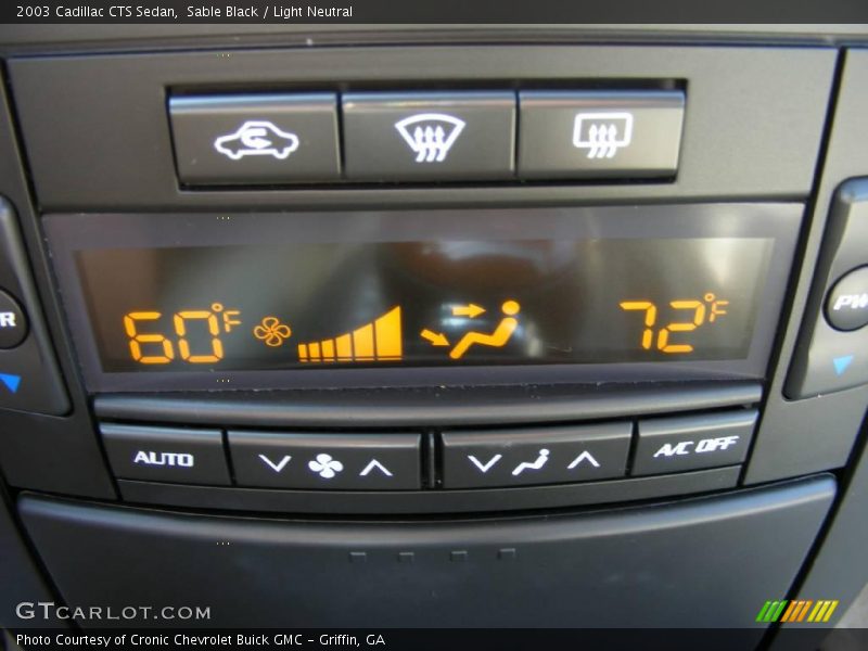 Sable Black / Light Neutral 2003 Cadillac CTS Sedan