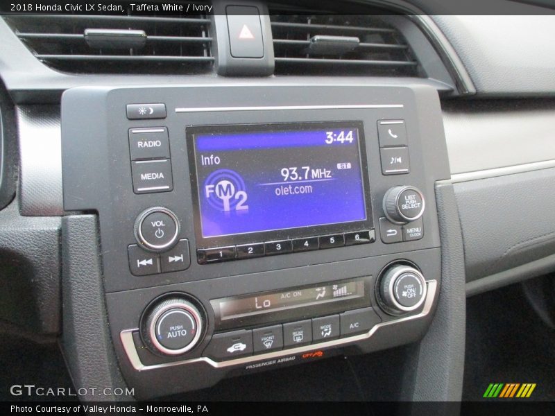 Taffeta White / Ivory 2018 Honda Civic LX Sedan
