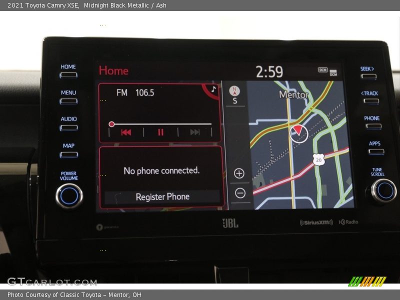 Midnight Black Metallic / Ash 2021 Toyota Camry XSE