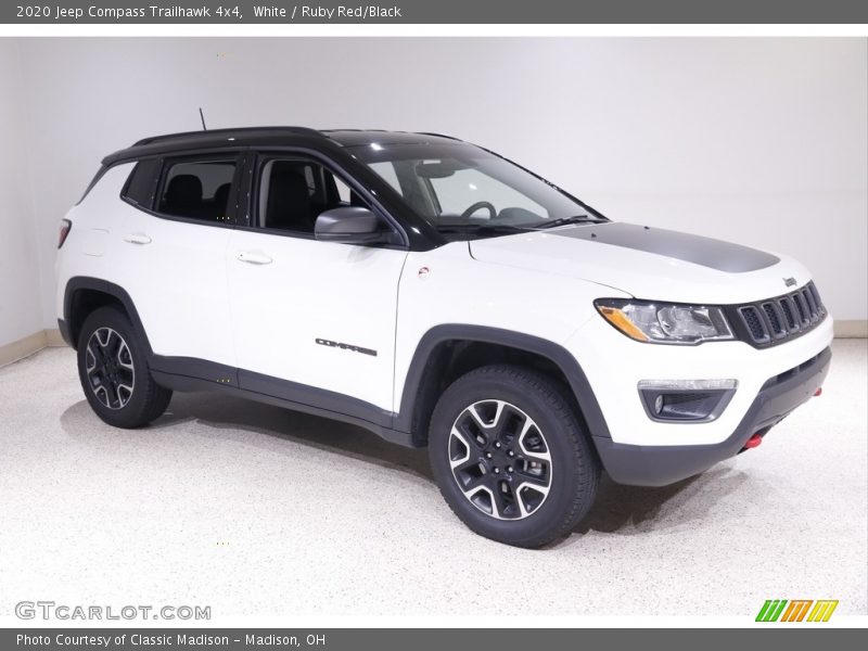 White / Ruby Red/Black 2020 Jeep Compass Trailhawk 4x4