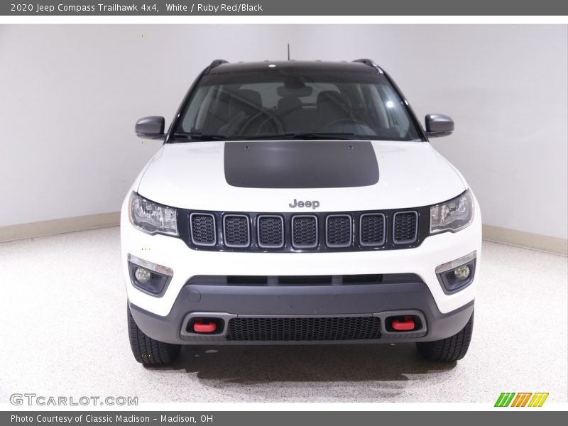 White / Ruby Red/Black 2020 Jeep Compass Trailhawk 4x4