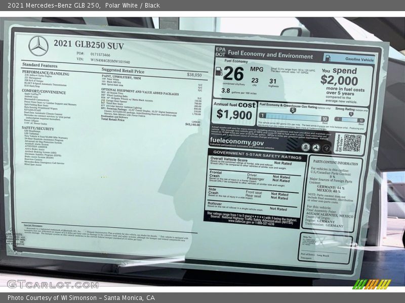 Polar White / Black 2021 Mercedes-Benz GLB 250