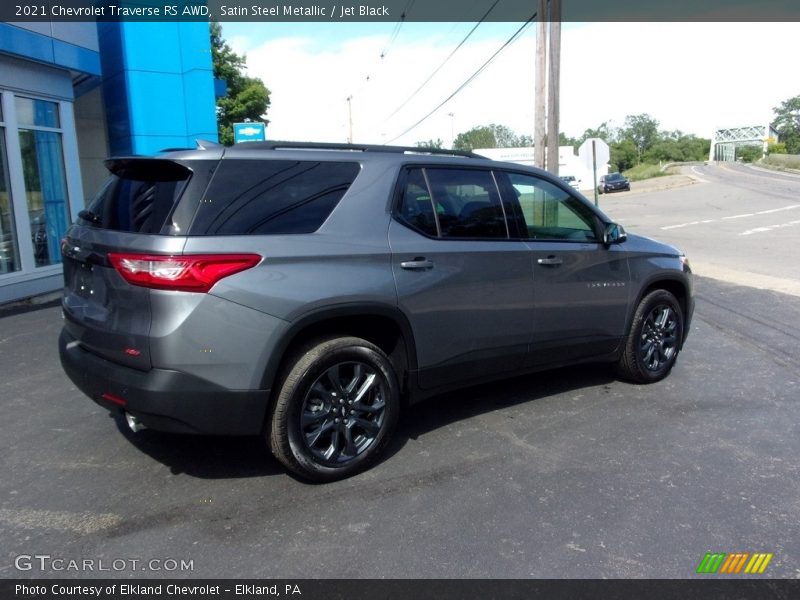 Satin Steel Metallic / Jet Black 2021 Chevrolet Traverse RS AWD