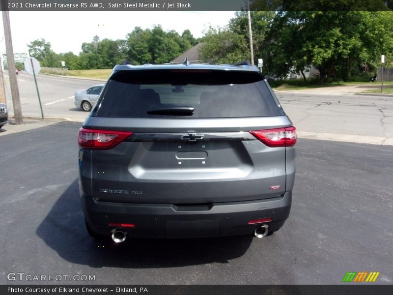 Satin Steel Metallic / Jet Black 2021 Chevrolet Traverse RS AWD