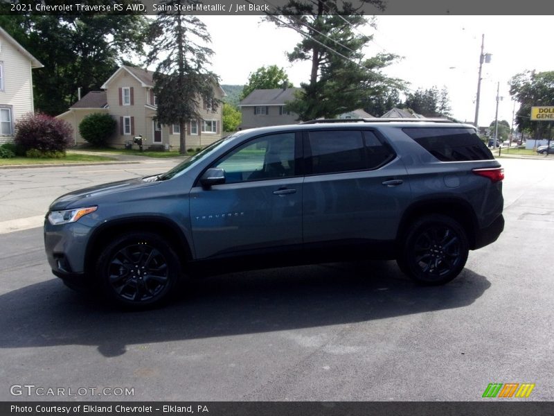 Satin Steel Metallic / Jet Black 2021 Chevrolet Traverse RS AWD