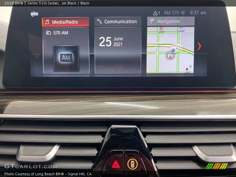 Jet Black / Black 2018 BMW 5 Series 530i Sedan