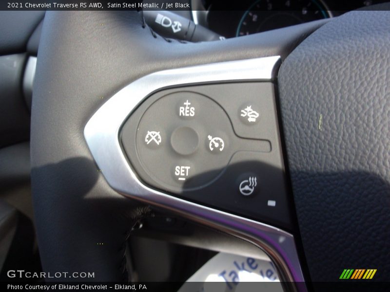 Satin Steel Metallic / Jet Black 2021 Chevrolet Traverse RS AWD