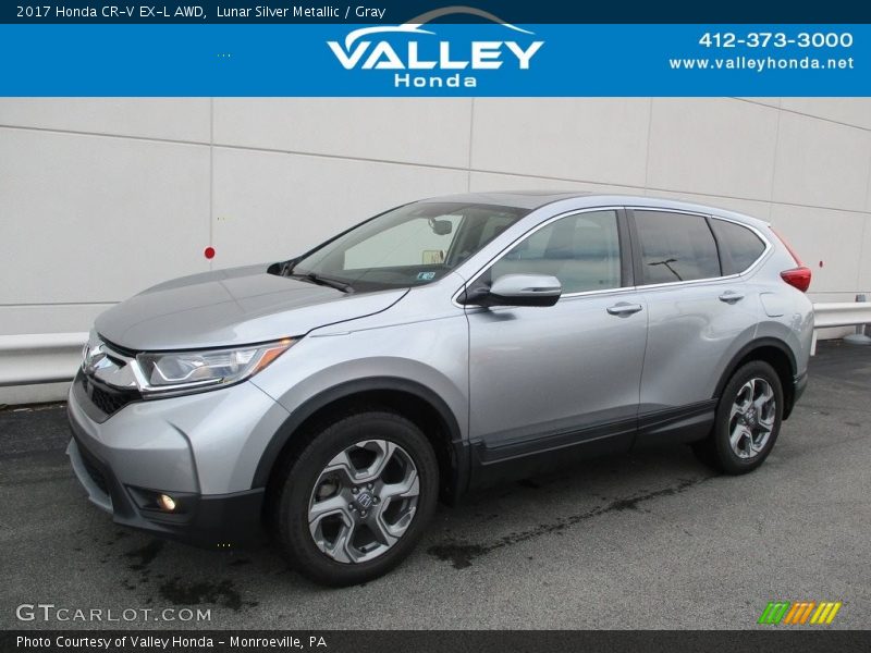 Lunar Silver Metallic / Gray 2017 Honda CR-V EX-L AWD