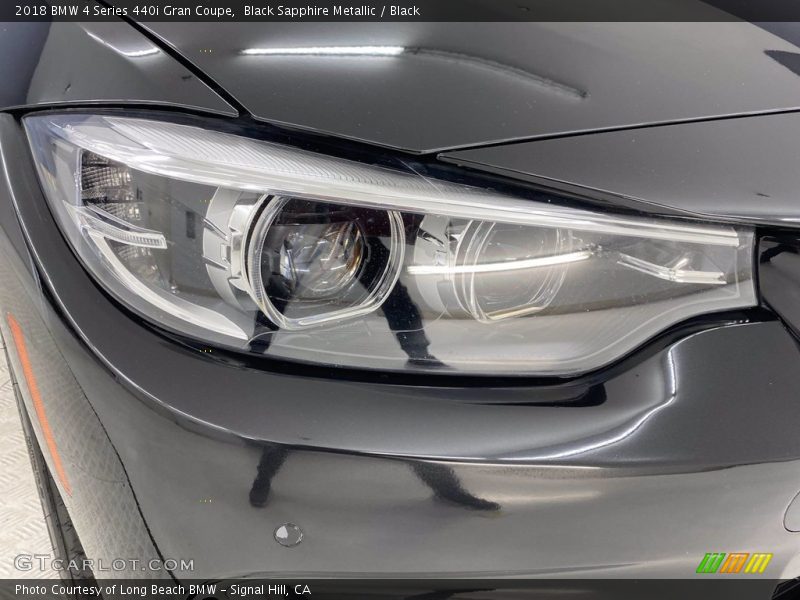 Black Sapphire Metallic / Black 2018 BMW 4 Series 440i Gran Coupe