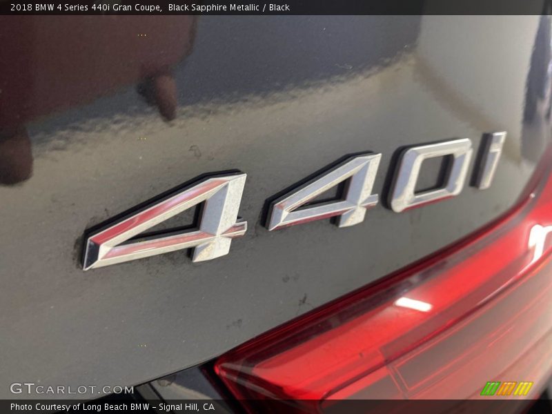Black Sapphire Metallic / Black 2018 BMW 4 Series 440i Gran Coupe