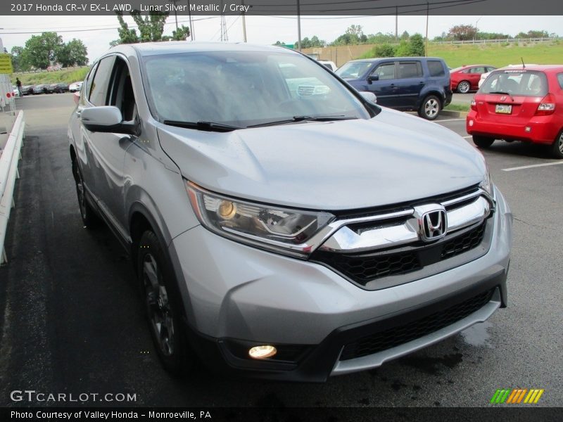 Lunar Silver Metallic / Gray 2017 Honda CR-V EX-L AWD