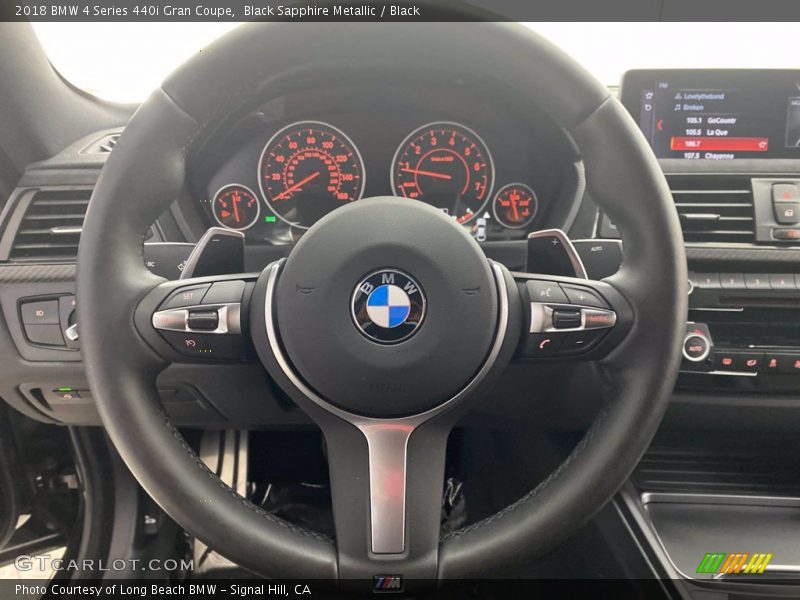 Black Sapphire Metallic / Black 2018 BMW 4 Series 440i Gran Coupe
