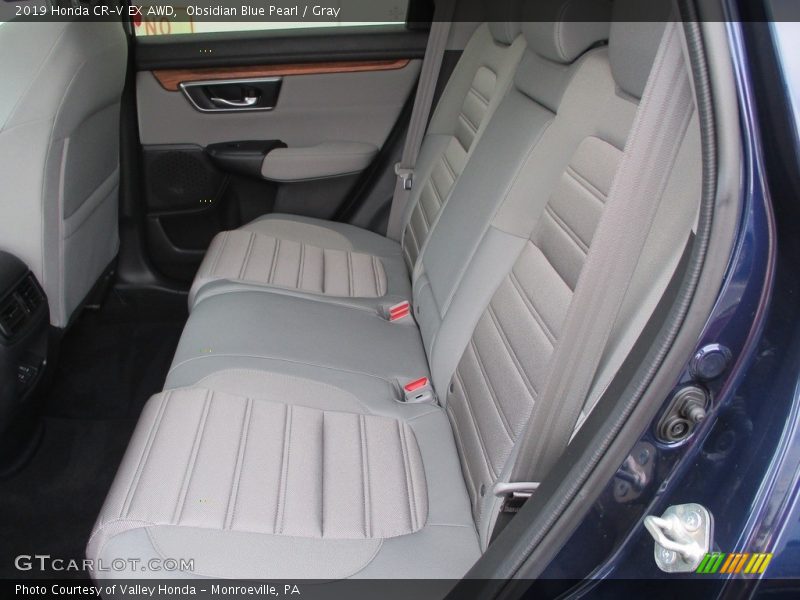Obsidian Blue Pearl / Gray 2019 Honda CR-V EX AWD