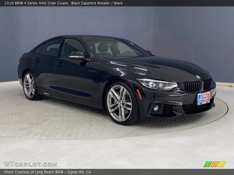 Black Sapphire Metallic / Black 2018 BMW 4 Series 440i Gran Coupe