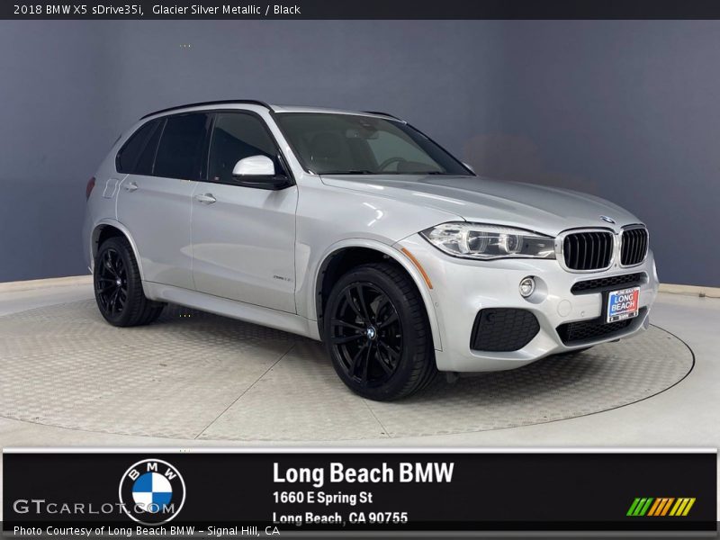 Glacier Silver Metallic / Black 2018 BMW X5 sDrive35i
