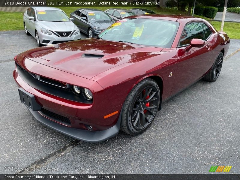 Octane Red Pearl / Black/Ruby Red 2018 Dodge Challenger 392 HEMI Scat Pack Shaker
