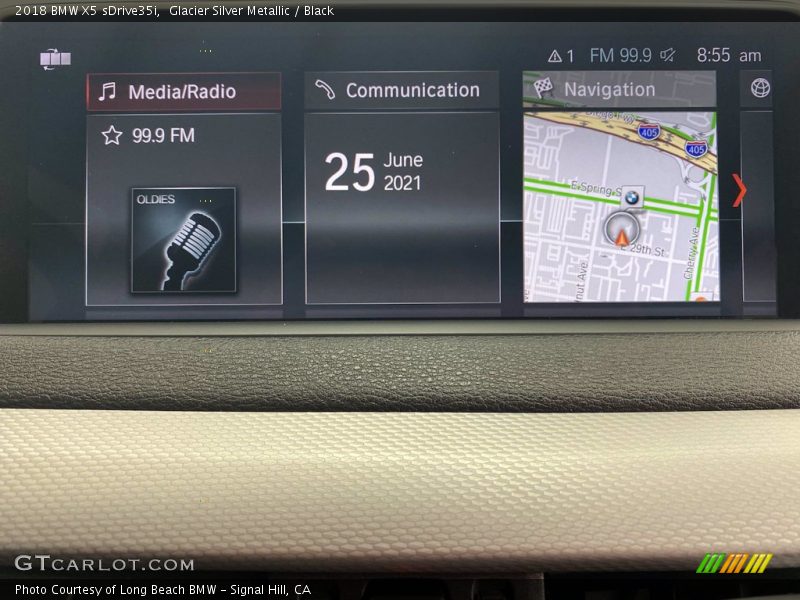 Glacier Silver Metallic / Black 2018 BMW X5 sDrive35i