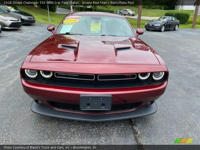 Octane Red Pearl / Black/Ruby Red 2018 Dodge Challenger 392 HEMI Scat Pack Shaker