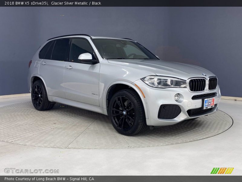 Glacier Silver Metallic / Black 2018 BMW X5 sDrive35i