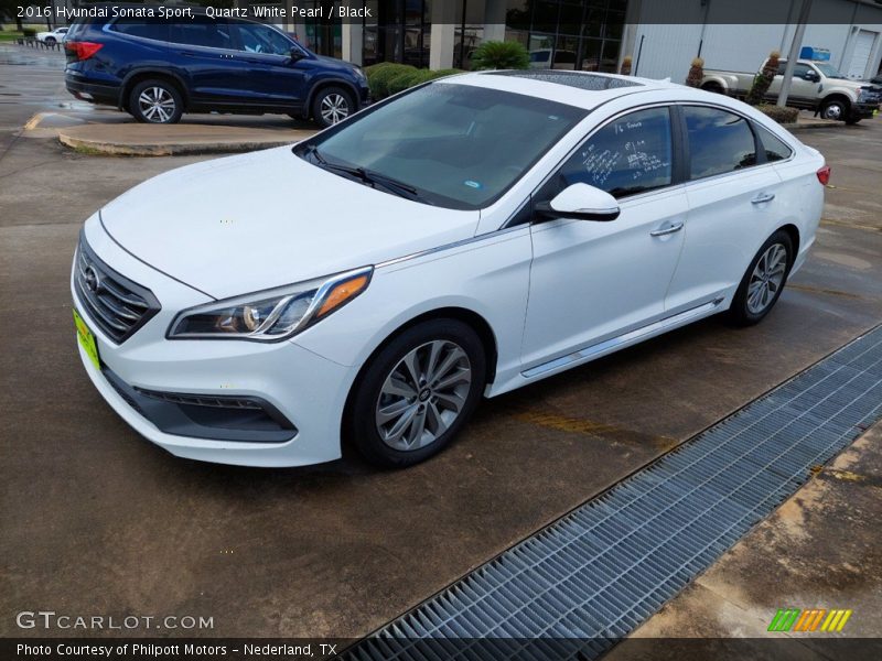 Quartz White Pearl / Black 2016 Hyundai Sonata Sport