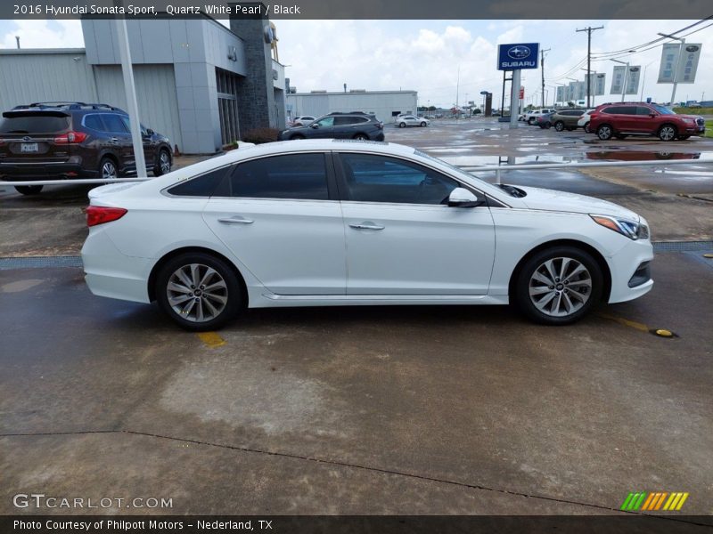 Quartz White Pearl / Black 2016 Hyundai Sonata Sport