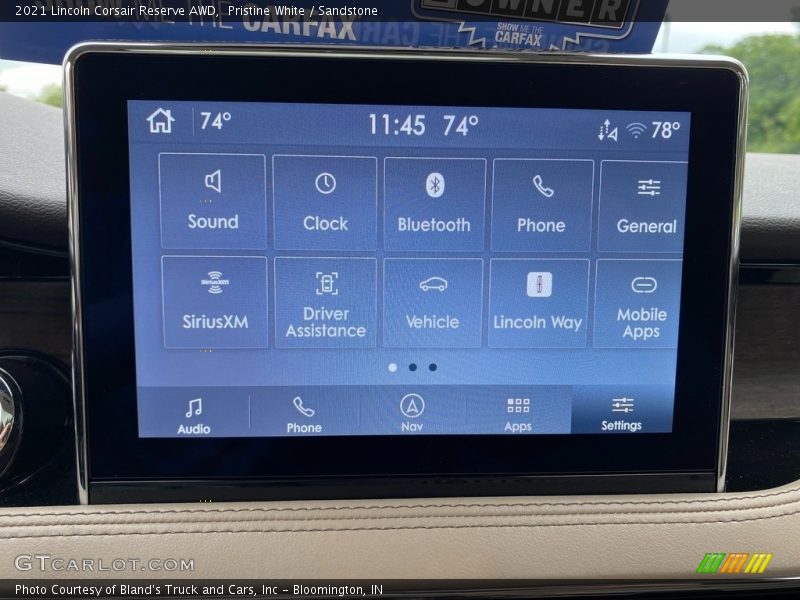 Controls of 2021 Corsair Reserve AWD