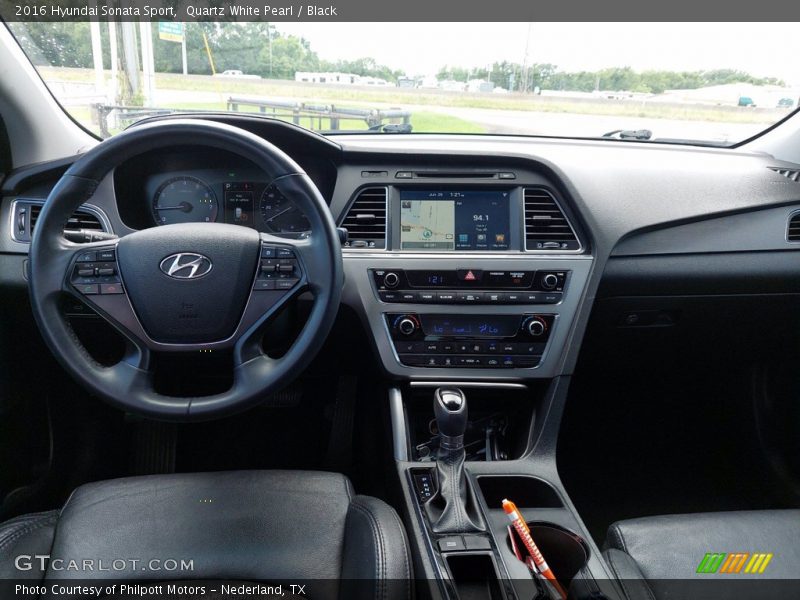 Quartz White Pearl / Black 2016 Hyundai Sonata Sport