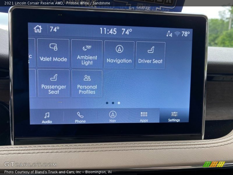 Controls of 2021 Corsair Reserve AWD