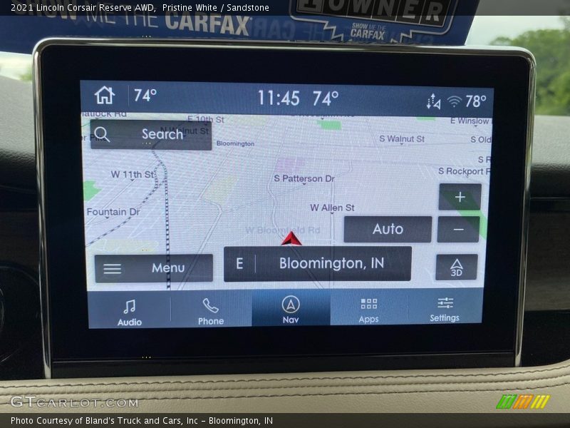 Navigation of 2021 Corsair Reserve AWD