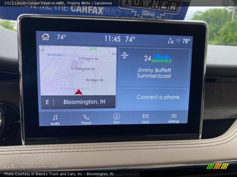 Navigation of 2021 Corsair Reserve AWD